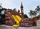 Pirate Ship Design Indoor Blow Up Bouncers , Safety Kids Inflatable Slide